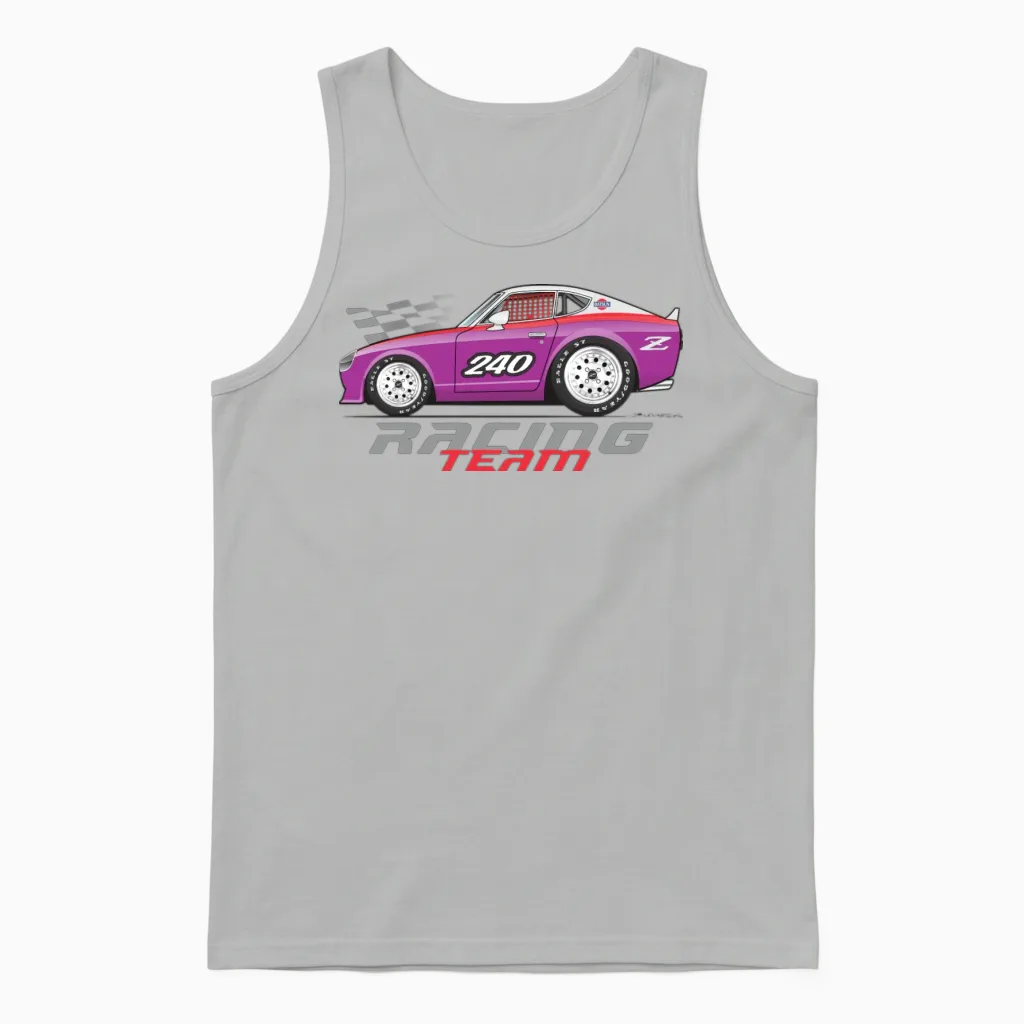 Racing Purple Unisex Tank Top in Ash