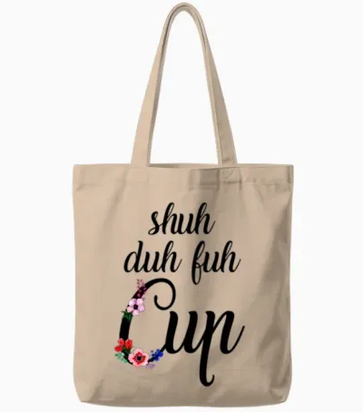 Shuh Duh Fuh Cup Flowers Tote Bags - Natural