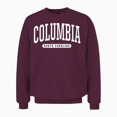 Columbia College University Style Sc Usa Unisex Sweatshirt - Maroon