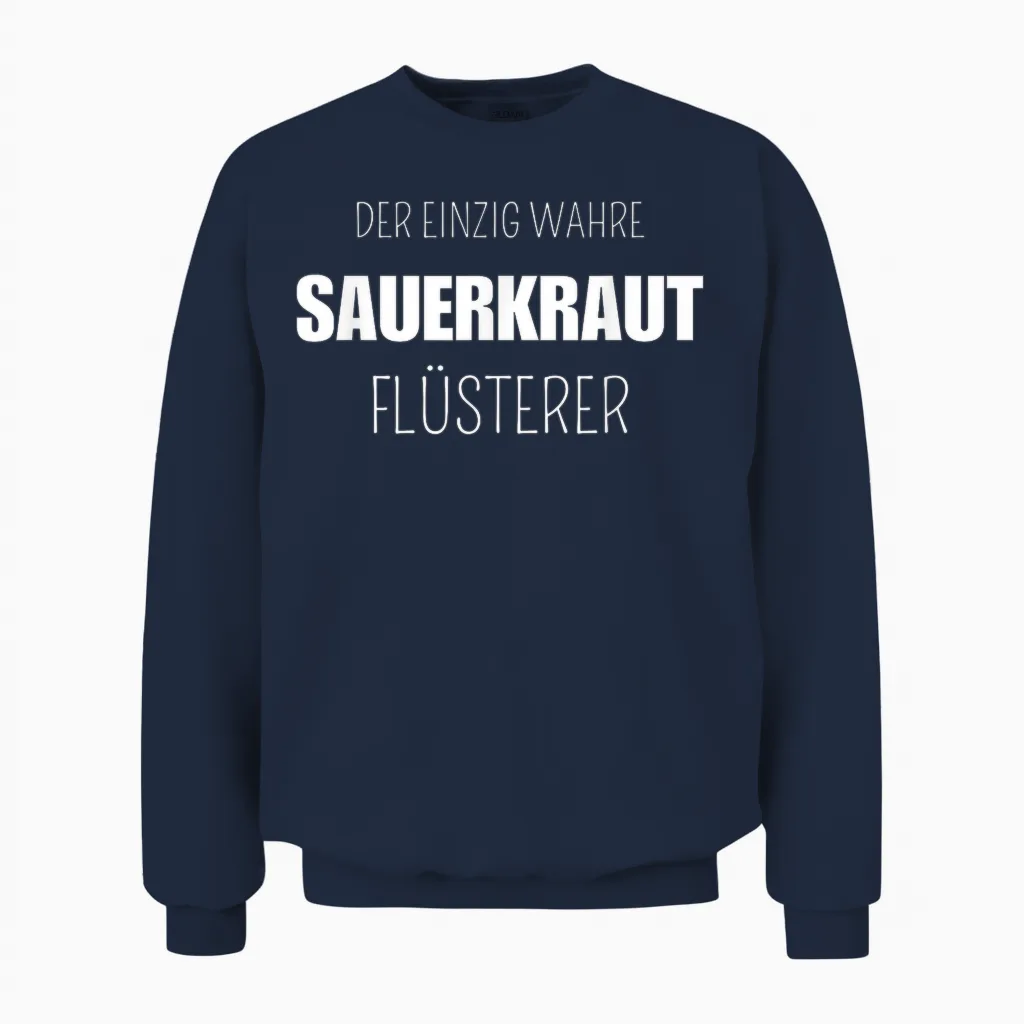 Sauerkraut Lustiger Spruch Deutsche Gerichte Unisex Sweatshirt in Navy
