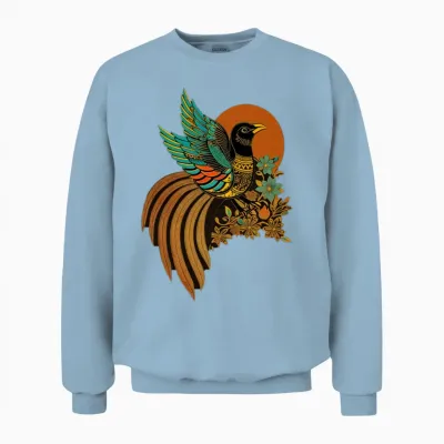 Retro Java Bird Unisex Sweatshirt - Light Blue