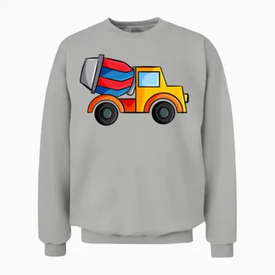 Construction Site Concrete Mixer Unisex Sweatshirt - Ash
