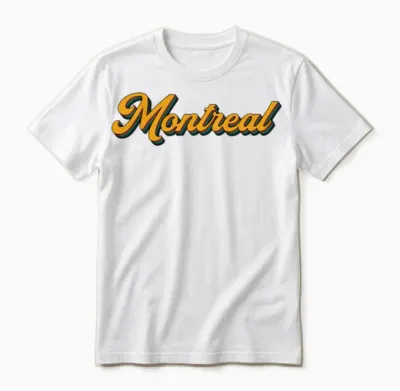 Montreal Retro Script Unisex T-Shirt - White