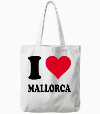 J'aime Mallorca T-Shirt, White, S Tote Bags - White