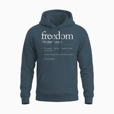 Freedom Definitely Speaking Acting Thinking Unisex Hoodie - Dark Heather