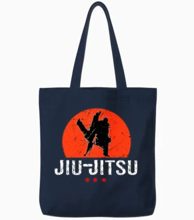 Jiu-Jitsu-Jiu Jitsu Tote Bags - Navy