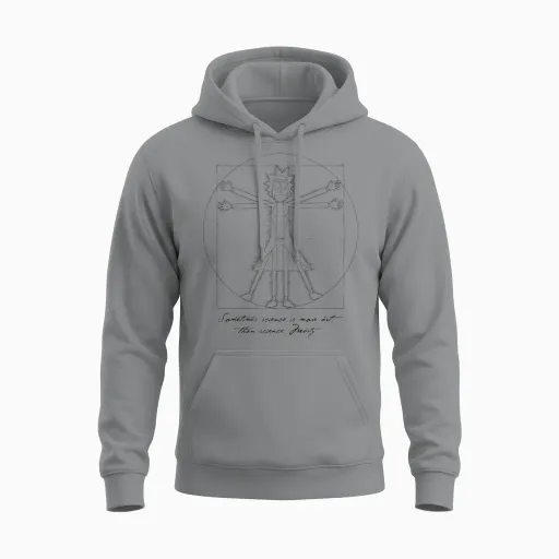 Rick and Morty More Art Than Science Unisex Hoodie - Sport Grey