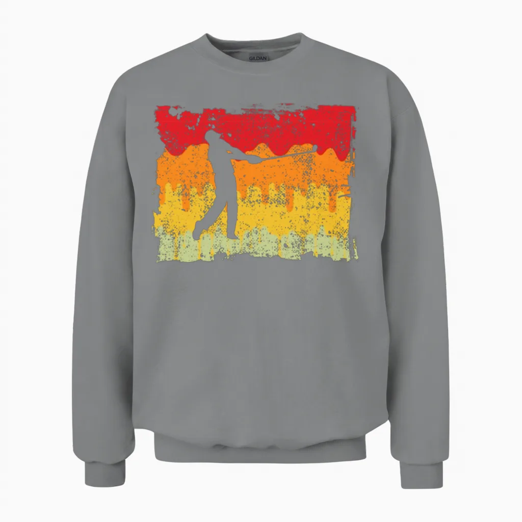 Golf Retro Unisex Sweatshirt in Sport Grey