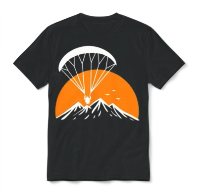 Paramotoring Retro Vintage Unisex T-Shirt - Black