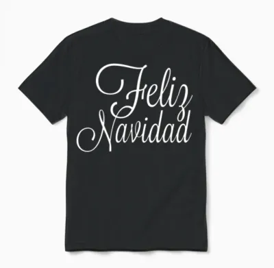Feliz Navidad Unisex T-Shirt - Black