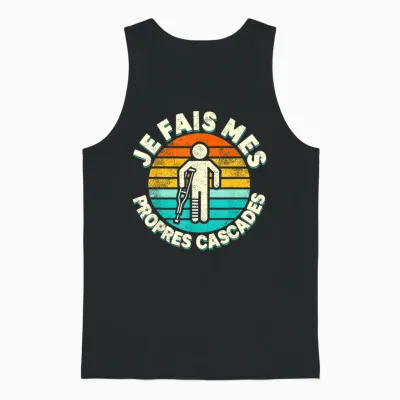 Je Fais Mes Opres Waterfalls Gift Idea Get Well Well T-Shirt, Black, S Unisex Tank Top - Black