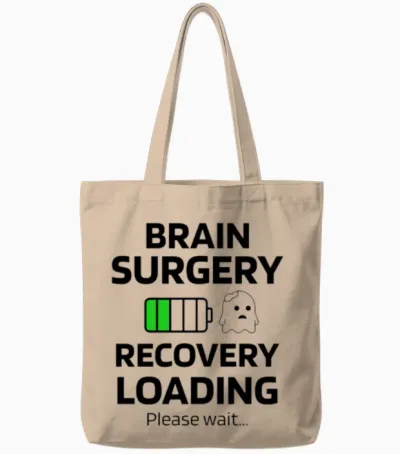 Brain Surgery Recovery | Brain Surgery Survivor Tote Bags - Natural