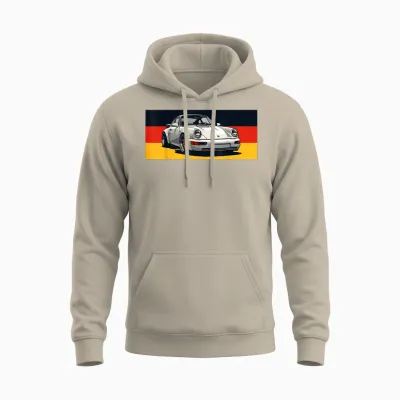 911 Retro Vintage 964 Turbo Car Classic German Flag Track T-Shirt - Black, Small, Unisex-Adults, Short Sleeve, T-Shirt, Car-Themed Unisex Hoodie - Sand