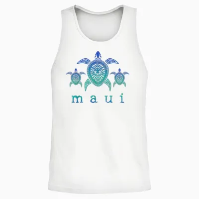 Maui - Hawaii Sea Turtles Hawaiian Scuba Diving Souvenir Unisex Tank Top - White