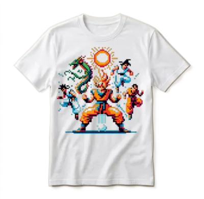 Dragon Ball Design 2024 Summer Time Unisex T-Shirt - White