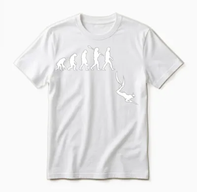 Spearfishing Evolution, Spear Fishing Unisex T-Shirt - White
