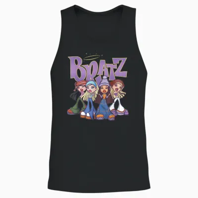Bratz Original Four Group Shot Logo Unisex Tank Top - Black