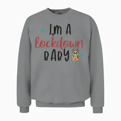 Im a Lockdown Ba Retro Unisex Sweatshirt - Sport Grey