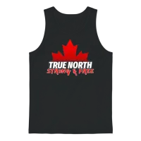 True North Strong & Free Unisex Tank Top - Black – 1