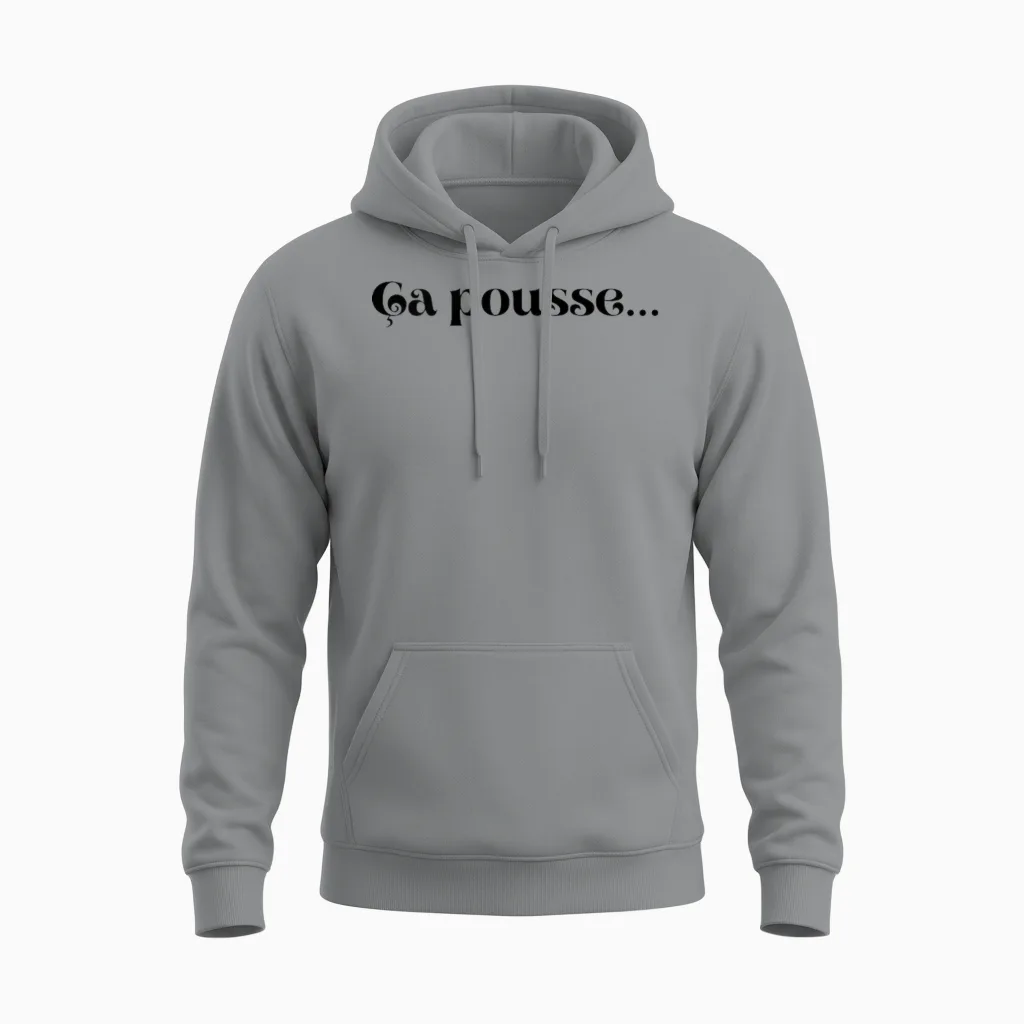 T-Shirt That Measures the Length of the Hair. Long Hair T-Shirt, White, S Unisex Hoodie in Sport Grey