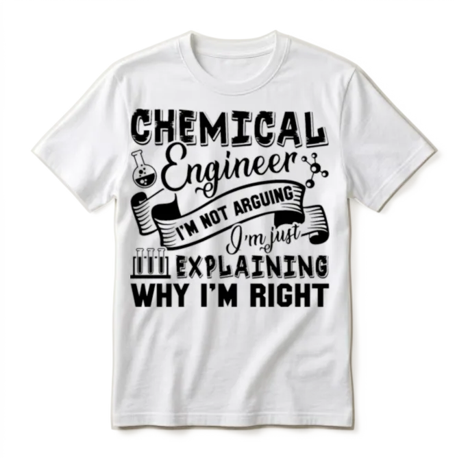 Funny Chemical Engineer โ Engineers Unisex T-Shirt - White