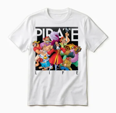 Disney - Pirate Life Captain Hook Unisex T-Shirt - White
