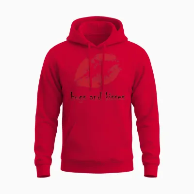 Hugs and Kisses Unisex Hoodie - Red