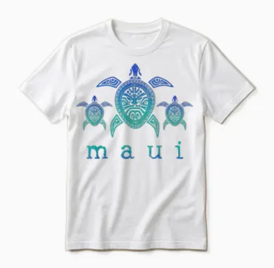 Maui - Hawaii Sea Turtles Hawaiian Scuba Diving Souvenir Unisex T-Shirt - White