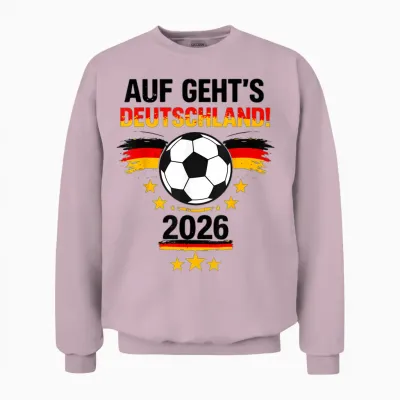 Auf Geht's Deutschland 2026 Fußball Deutschland Fan Unisex Sweatshirt - Light Pink