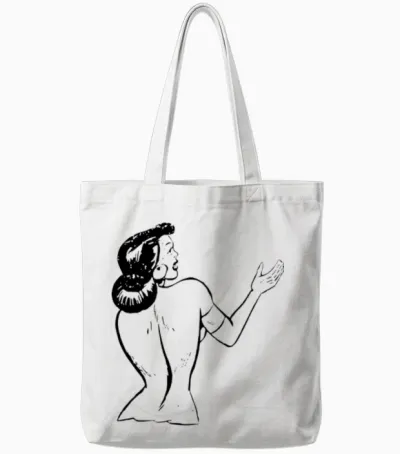 Pin Up Tote Bags - White