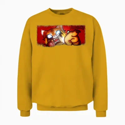 Aggretsuko Ultimate Rage Unisex Sweatshirt - Gold