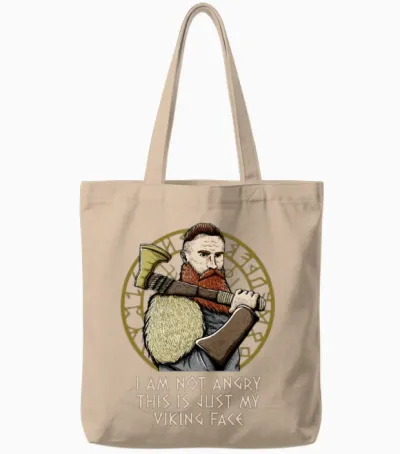 This Is Just My Mythology Face Funny Norwegian Tote Bags - Natural