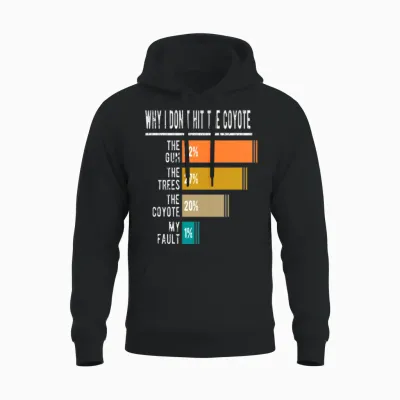Coyote Hunter Saying Funny Coyote Hunting Unisex Hoodie - Black