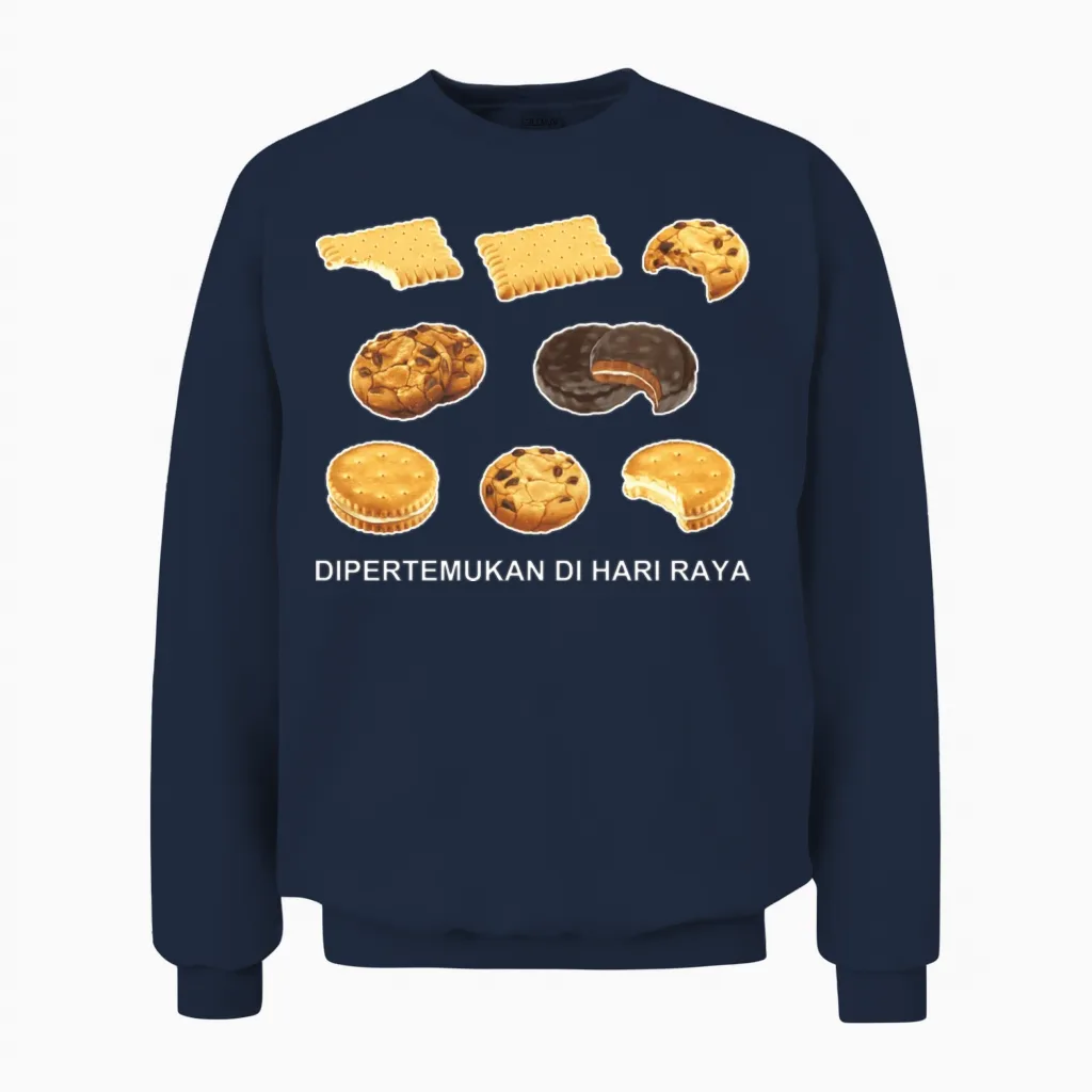 Cookies Funny Unisex Sweatshirt in Navy