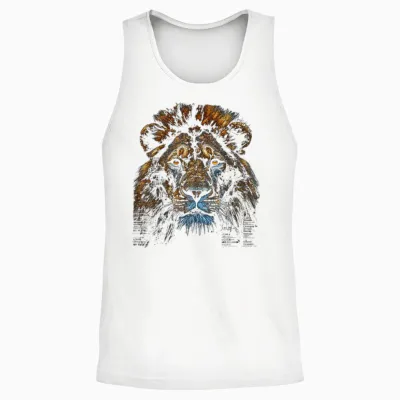 Löwe Fantasy Art - Tier Löwe Unisex Tank Top - White