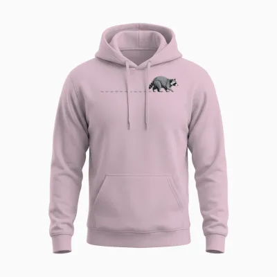 Waschbären Spuren Waschbärspur Fußabdrücke Tatzen Waschbär Unisex Hoodie - Light Pink