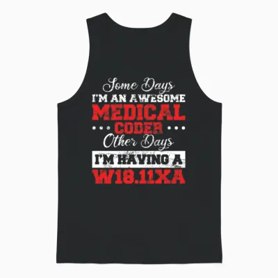 Funny Medical Coder Medical Billing Medical Biller Unisex Tank Top - Black