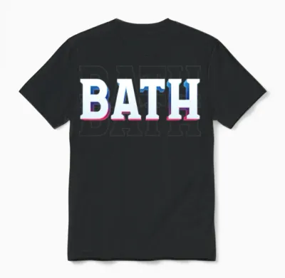 Retro - Bath Unisex T-Shirt - Black