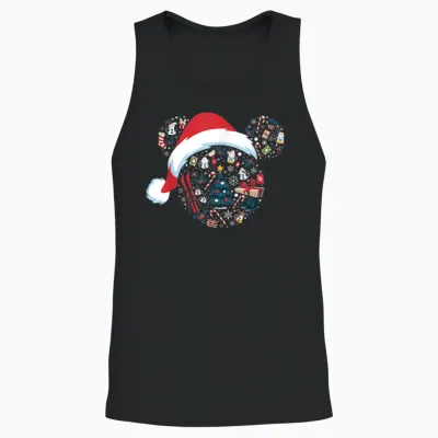 Disney Mickey Mouse Icon Winter Lodge Unisex Tank Top - Black