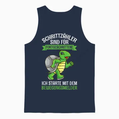 Schrittzähler Sind Für Fortgeschrittene Schildkröte Joggen Unisex Tank Top - Navy