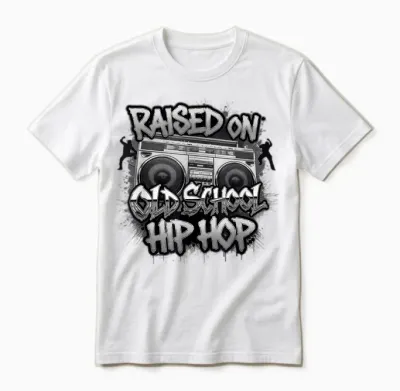 Hiphop Gift Rapper Boys Music Freestyle Beatbox T-Shirt, Black Unisex T-Shirt - White