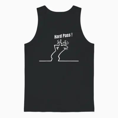 Hard Pass Design Inspired by the Iconic La Linea Style Unisex Tank Top - Black