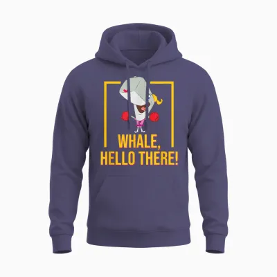 Pearl Krabs - Whale, Hello There! Unisex Hoodie - Heather Sport Dark Navy