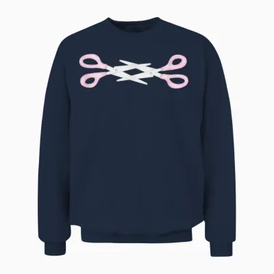 Lesbische Schere Lgbtq+ Pride Sapphic Graphic Cute Lesbisch Unisex Sweatshirt - Navy