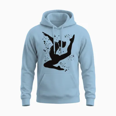 Gymnast Floor Artistic Gymnastics Unisex Hoodie - Light Blue