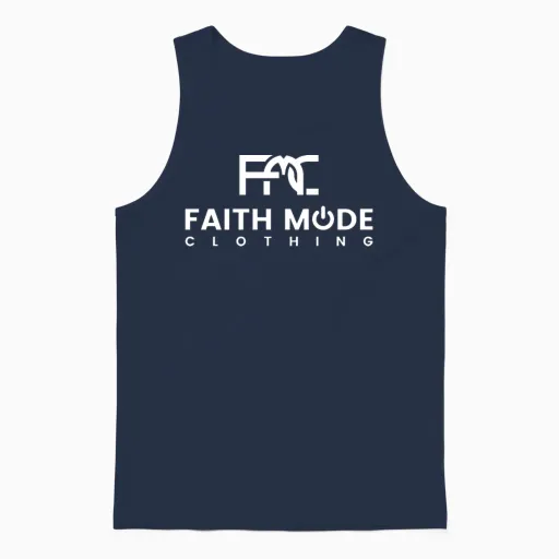 F.m.c.- Faith Mode Clothing Christian & Unisex Tank Top in Navy