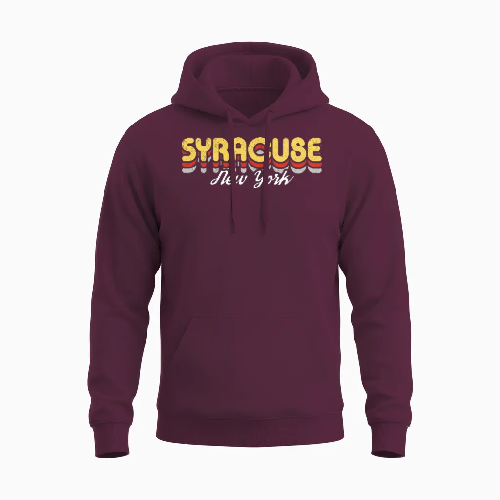 Retro Syracuse Unisex Hoodie in Maroon