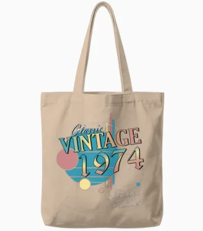50th Birthday Year 1974 Original 1974 Tote Bags - Natural