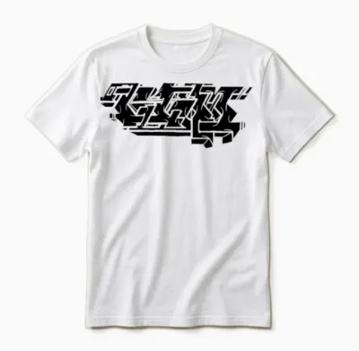 Graffiti Piece - Black Unisex T-Shirt - White