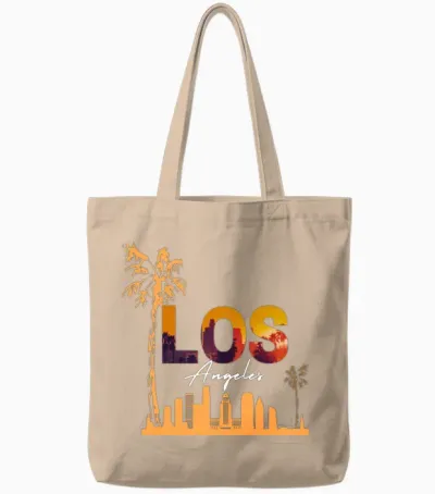 Los Angeles Tote Bags - Natural